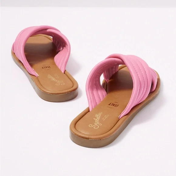 NIB Seychelles 'Word for Word' Pink Leather Italian Sandals (Women's 6.5) - Picture 3 of 9